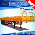 60T cargo semi trailer with side wall open 40ft container flat deck 13m dropside trailers